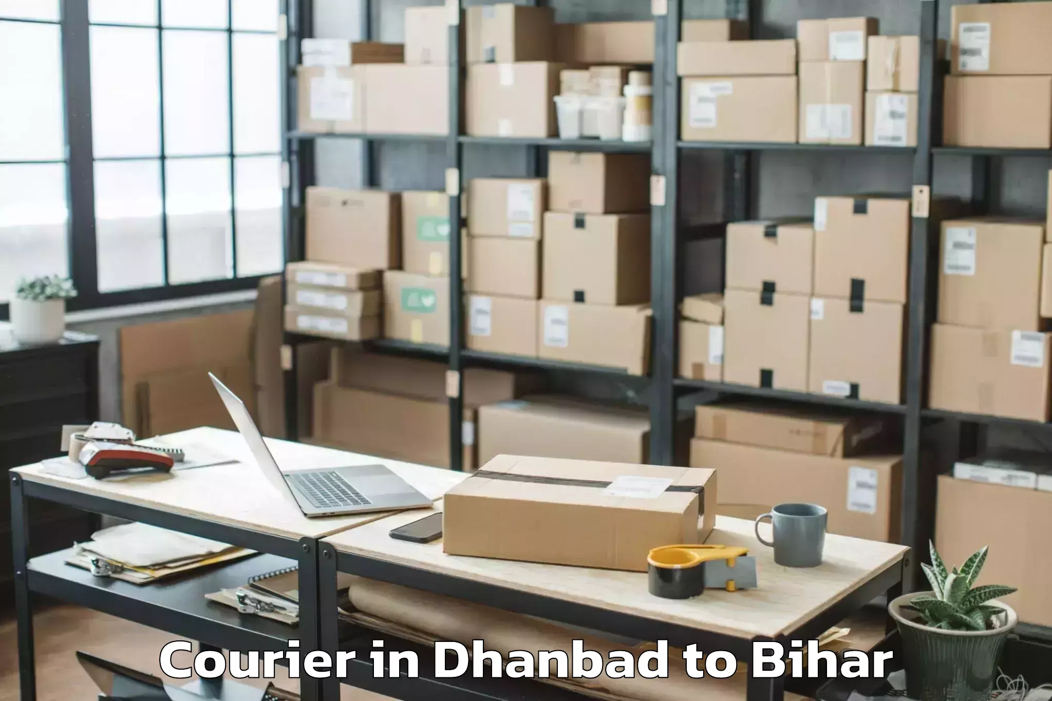 Trusted Dhanbad to Triveniganj Courier